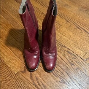 Women’s Prada Burgundy Heeled Boots 40